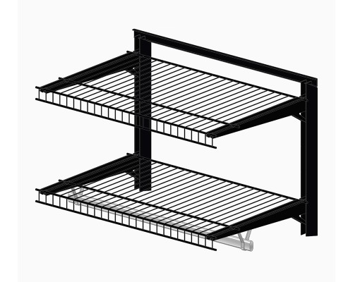 Полка со штангой для одежды на плечиках